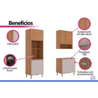 Cozinha Completa 3 Peças Divina C3P67 Cinamomo/Off White MGM
