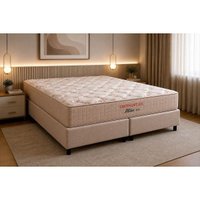 Cama Box CRC King +Colchão D33 Milão Orthoflex 193x203x26