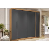 Guarda Roupa Casal 4Portas 3Gavetas T591 Grafite Kappesberg