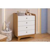 Cômoda T403 4 Gavetas Canela/Branco Kappesberg
