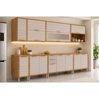 Cozinha Completa 8 Peças Eloise CZ598 Cinamomo/Off White MGM