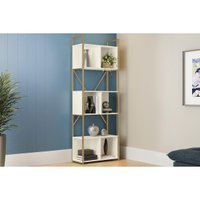 Estante Livros Decoração Industrial LI014 Dourado Kappesberg