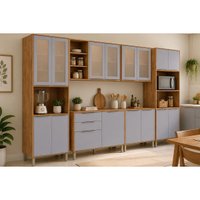 Cozinha Completa 6 Peças Brilhante C565 Cinamomo/Platina MGM