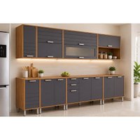 Cozinha Completa 8 Peças Eloise CZ598 Cinamomo/Titanium MGM