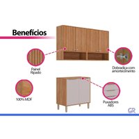 Cozinha Completa 3 Peças Divina C3P76 Cinamomo/Titanium MGM