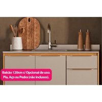 Cozinha Completa 2 Peças Plena CZ472 Cinamon/Nude Demóbile