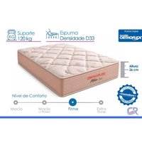 Cama Box CRC Casal +Colchão D33 Milão Orthoflex 138x188x26