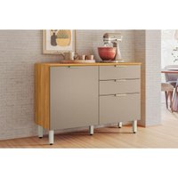 Balcão Cozinha Alba c/2 Portas 2Gavs 120cm Nude Demóbile