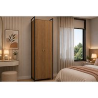 Armário Sapateira Quarto 2Ptas LI052 Kappesberg Preto