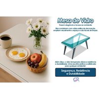 Mesa Jantar Vértice Madeirado/Vidro 120cm Nature Henn