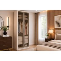 Guarda Roupa Modulado 2Pts Vd 3Gv Rizon N. Horizonte Neve