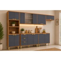 Cozinha Completa 6 Peças Elena CZ548 Cinamomo/Titanium MGM
