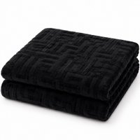 Manta Queen Brushed Flannel 220x240cm 100% Poliéster Tessi Preto