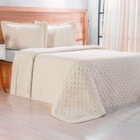 Kit Colcha Queen Miraggio New Soft 100% Poliéster 240x260cm Linho Claro