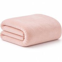 Manta Queen Plush 100% Poliéster 180g/m² 220x240cm Bene Casa Rosa Claro