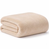 Manta Casal Plush 100% Poliéster 180g/m² 180x220cm Bene Casa Bege