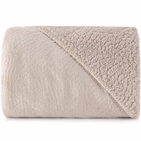 Cobertor Casal Sherpa Dupla Face 180x220cm 100% Poliéster Tessi Pergaminho