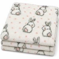 Manta Oportunity Bebê Flannel Fleece 100x75cm 100% Poliéster Bene Casa Coelhinhos
