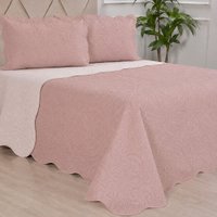 Kit Cobre Leito King Dupla Face Ultra Lisse 250x270cm 100% Poliéster Bene Casa Rosê
