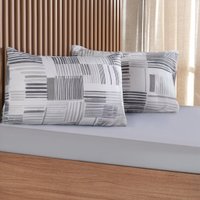 Jogo de Cama King Cotton Touch 3 Pçs 100% Poliéster Bene Casa Cinza