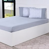 Jogo de Cama Casal 3 Pçs Malha Premium 145g/m² 100% Algodão 138x188x30cm Talavera