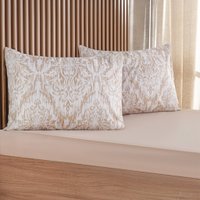 Jogo de Cama King Cotton Touch 3 Pçs 100% Poliéster Bene Casa Bege