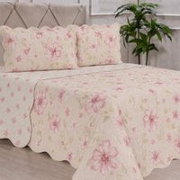 Kit Cobre Leito King Dupla Face Ultra Lisse 250x270cm 100% Poliéster Bene Casa Rosa