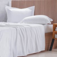 Jogo de Cama Queen 4 Pçs 1000 Fios 55% Algodão 45% Poliéster Tessi Branco