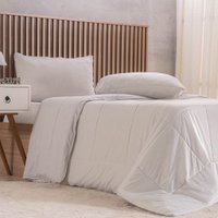 Kit Cama Verão Queen Gelatto TermoFresh Edredom e Travesseiros Pó de Ardósia