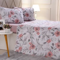 Jogo de Cama Queen 3 Pçs Malha Premium 145g/m² 100% Algodão 158x198x35cm Riviera