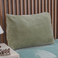 Jogo de Cama Solteiro 2 Pçs Plush Flannel 100% Poliéster 88x188x30cm Bene Casa Verde
