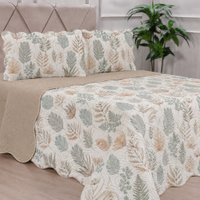 Kit Cobre Leito Casal Dupla Face Ultra Lisse 210x230cm 100% Poliéster Bene Casa Verde