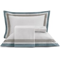 Jogo de Cama King 4 Pçs Lux 200 Fios Versalhes 100% Algodão Altenburg Branco