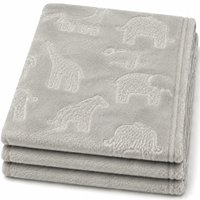 Manta Oportunity Bebê Flannel Fleece 100x75cm 100% Poliéster Bene Casa Cinza Cintilante