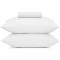 Jogo de Cama King 3 Pçs Toque Acetinado 100% Poliéster Altenburg Branco
