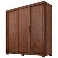 Guarda Roupa Casal 3 Portas de Correr 4 Gavetas Confo 190 cm Jacaranda ZANZ