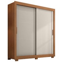 Guarda Roupa Casal 2 Portas de Correr 4 Gavetas Titan 196 cm Cinamomo Areia ZANZ