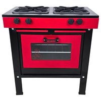 Fogão a Gás 2 Bocas com Forno Cefaz Linha Chef Vermelho e Preto