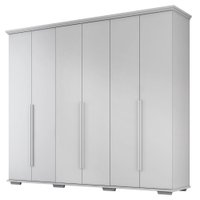 Guarda Roupa Casal 6 Portas 5 Gavetas Rest 273 cm Branco Absoluto ZANZ