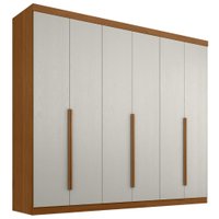 Guarda Roupa Casal 6 Portas 4 Gavetas Monumento 272 cm Cinamomo Areia ZANZ