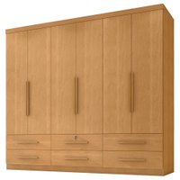 Guarda Roupa Casal 6 Portas 6 Gavetas Mari 230 cm Cinamomo ZANZ