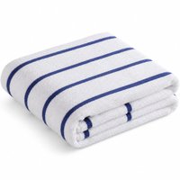 Toalha de Praia Marine 420 g/m² 90% Algodão 70x140cm Atlântica Branco/Royal