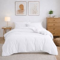 Capa Duvet Queen para Edredom Amarração 4 Cantos 100% Poliéster 240x250cm Home&Cia Branco
