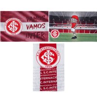 Kit 3 Toalha de Lavabo Lancheira Inter 27x47cm Vamos Vamos Inter