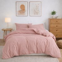 Capa Duvet King para Edredom Amarração 4 Cantos 100% Poliéster 250x280cm Home&Cia Rosê