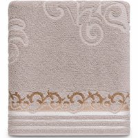 Toalha de Rosto Ornare 100% Algodão 50x80cm 420g/m² Bene Casa Taupe Seco