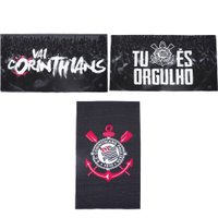 Kit 3 Toalhas de Lavabo Lancheira Corinthians 30x50cm Bene Casa Bando de Loucos