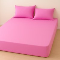 Lençol Solteiro Dreams Malha 100% Algodão 88x188x25cm Rosa