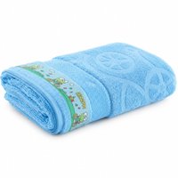 Toalha de Banho Infantil Hello Kitty 70x110cm 90% Algodão Bene Casa Azul