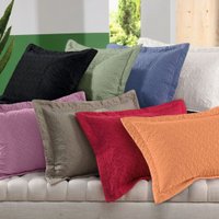 Porta Travesseiro It Glam 100% Poliéster 50x70cm Altenburg Laranja Siena